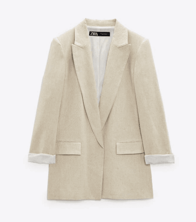 Zara linen blazer — AI-processed studio shot by katch